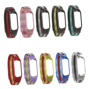 CBXM437 Cinturino per orologio in metallo con cinturino milanese per Xiaomi Mi band 4 3