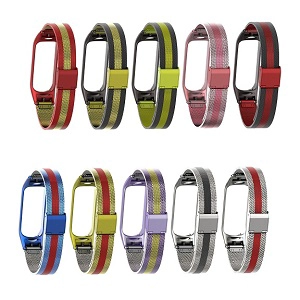 CBXM438 Correa de reloj inteligente de malla de acero inoxidable para Xiaomi Mi band 4 3