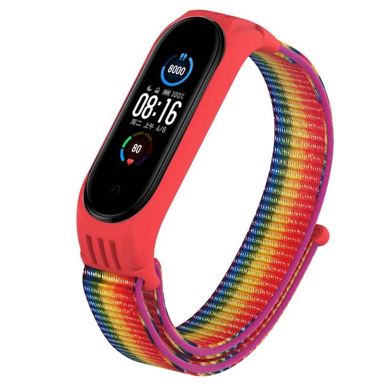 CBXM501 Xiaomi Mi Band 5 팔찌 용 스포츠 루프 짠 나일론 스트랩