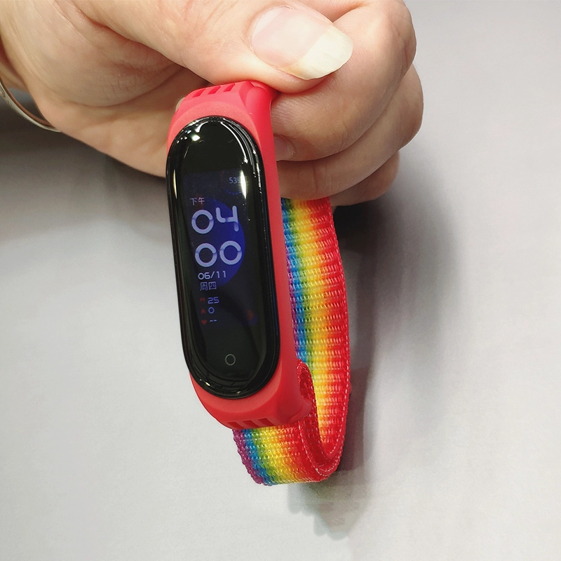 CBXM501 Xiaomi Mi Band 5 팔찌 용 스포츠 루프 짠 나일론 스트랩