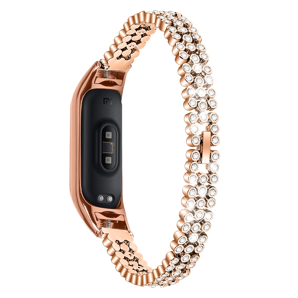 Xiaomi Mi Band 5 için CBXM505 Bling Elmas Alaşım İzle Bileklik Kayışı