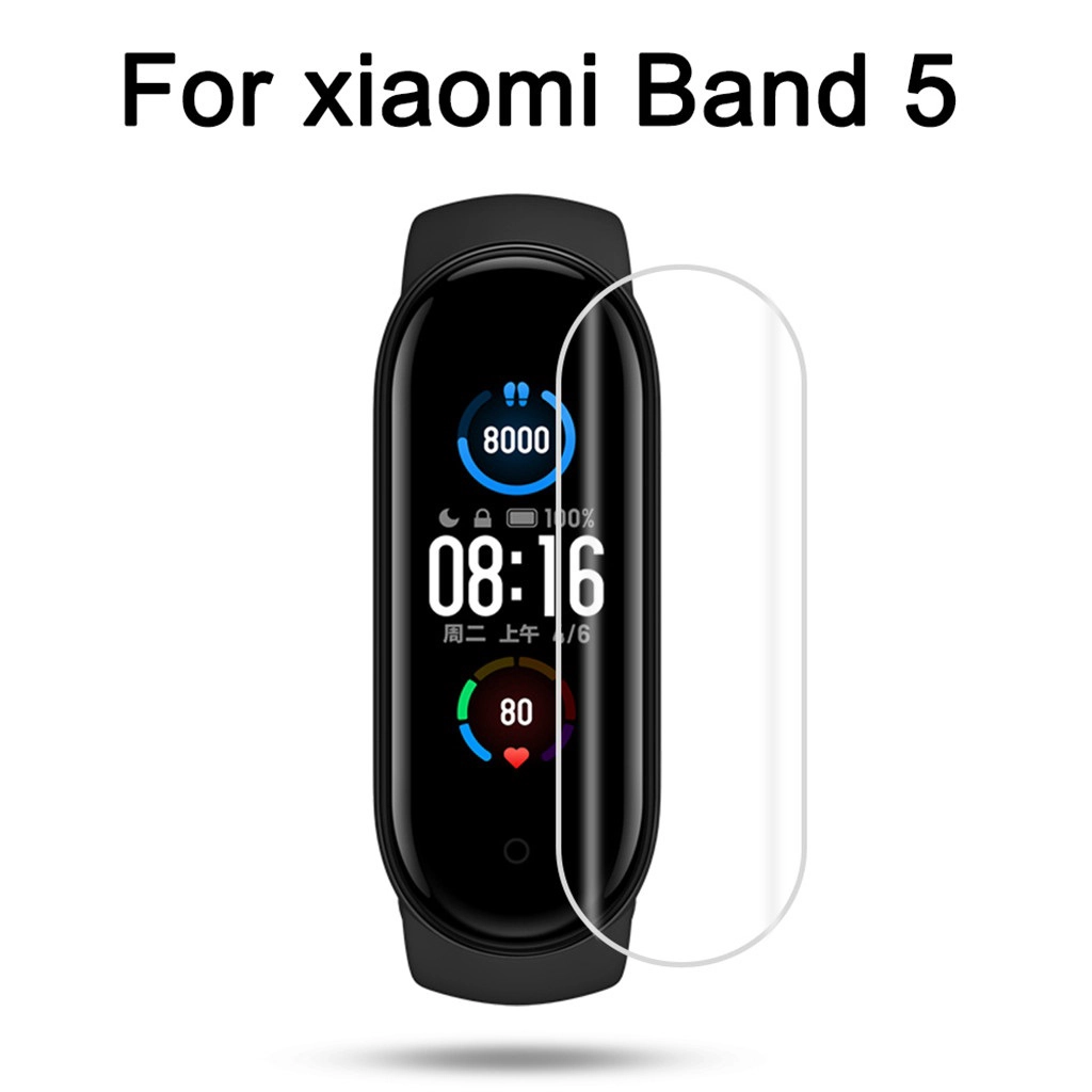 CBXM509 2 Pack TPU Watch Transparent Film For Xiaomi Mi Band 5 Screen Protector
