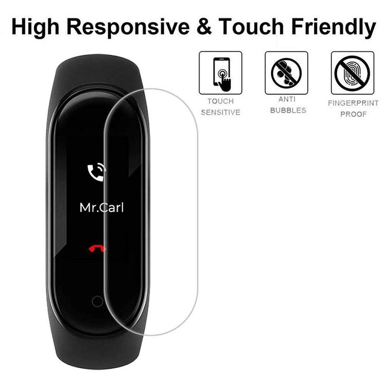CBXM509 2 Pack TPU Watch Transparent Film For Xiaomi Mi Band 5 Screen Protector