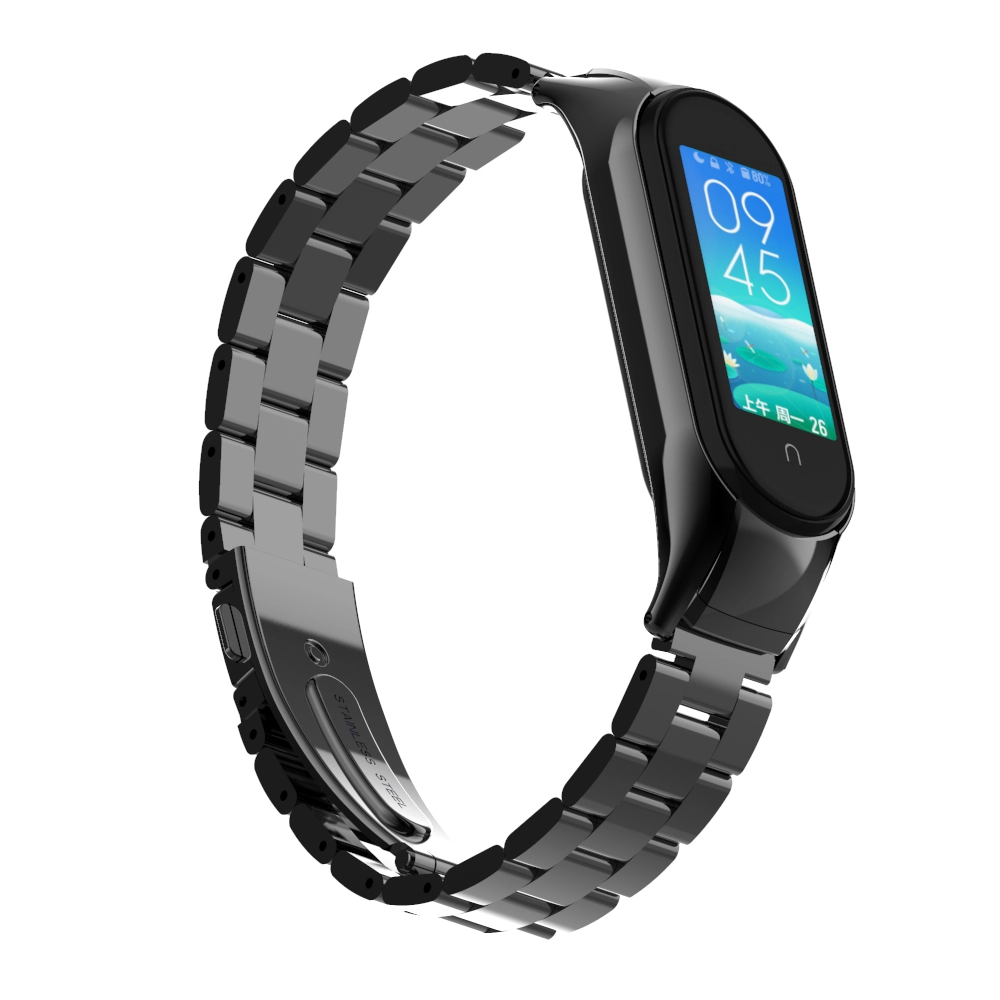 CBXM512 Stały pasek zegarka ze stali nierdzewnej dla Xiaomi Band 6/5 SmartWatch
