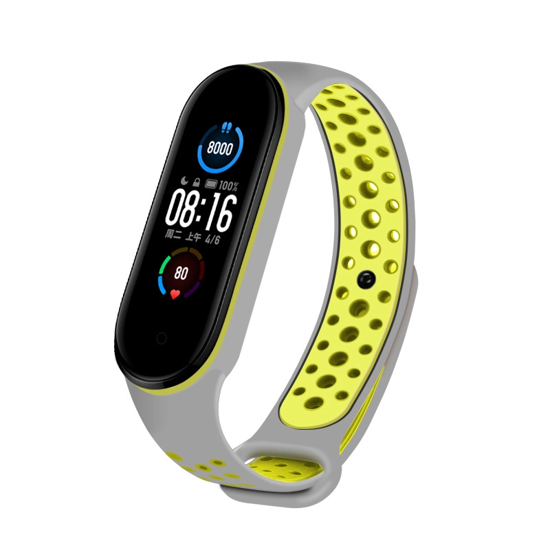 CBXM518 Mi band 5 Silicone Strap Dual Color Correa Para For Xiaomi Mi Band 5 Fitness Bracelet