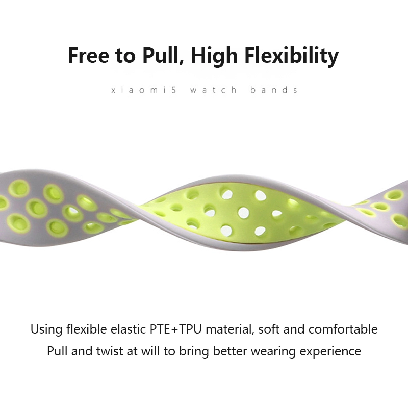 CBXM518 Mi band 5 Silicone Strap Dual Color Correa Para For Xiaomi Mi Band 5 Fitness Bracelet