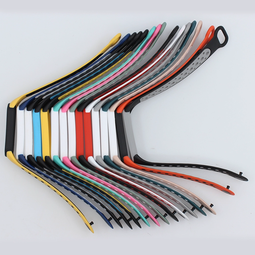 CBXM563 Correa de silicona de goma de doble color transpirable para Xiaomi Mi Band 5