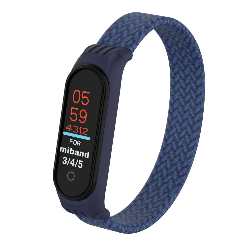 CBXM565 Elastic Bracelet Braided Solo Loop Strap For Xiaomi Mi Band 3 4 5 Wristband