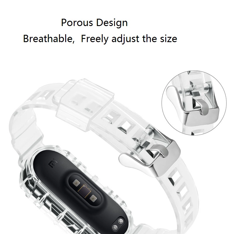 CBXM571 Jelly trasparente trasparente TPU Sostituzione del polsino Correa Correa per Xiaomi MI Band 6 5 cintura per orologio