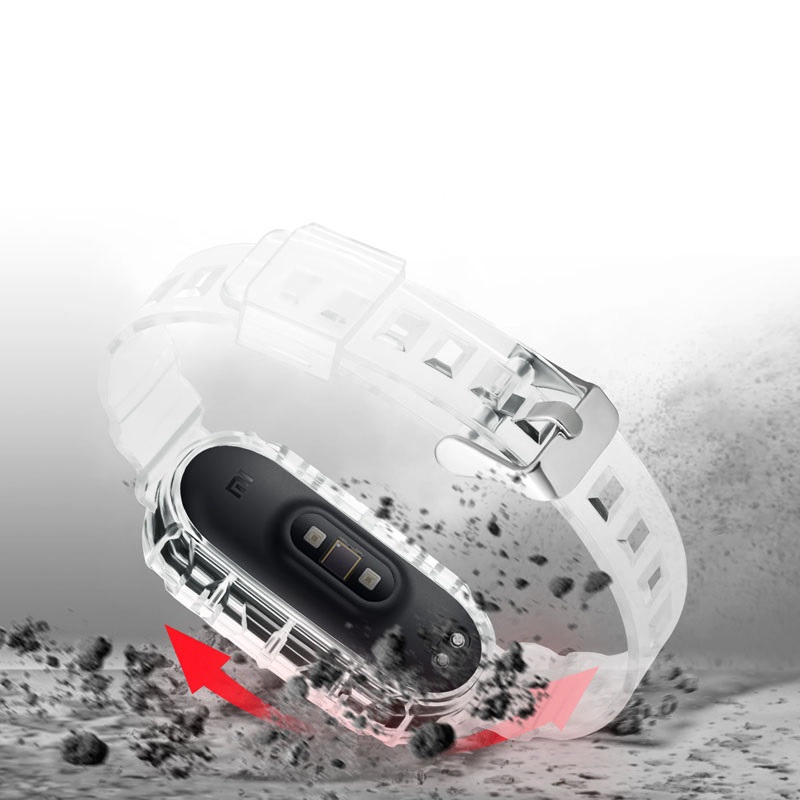 CBXM571 Jelly trasparente trasparente TPU Sostituzione del polsino Correa Correa per Xiaomi MI Band 6 5 cintura per orologio