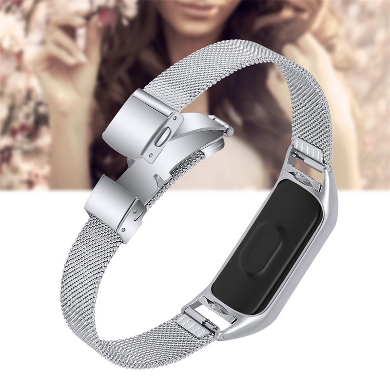 CBXM578 Strap de reloj de acero inoxidable Milanese para la banda Xiaomi MI 6/5 4/3 pulsera