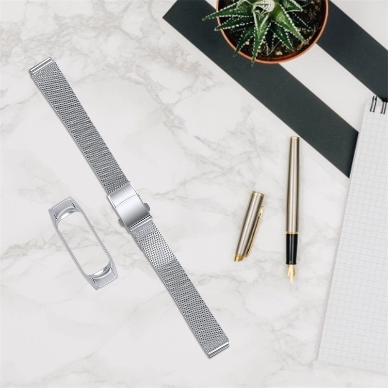 CBXM578 Strap de reloj de acero inoxidable Milanese para la banda Xiaomi MI 6/5 4/3 pulsera