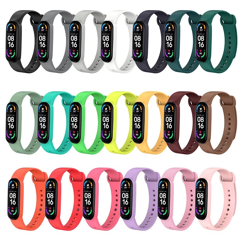 CBXM602-02 Заводские оптовые продукты Trending Products Silicone Coreen Red Brap для Xiaomi Mi Band 6 Miband браслет