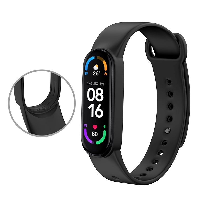 CBXM602-02 Заводские оптовые продукты Trending Products Silicone Coreen Red Brap для Xiaomi Mi Band 6 Miband браслет