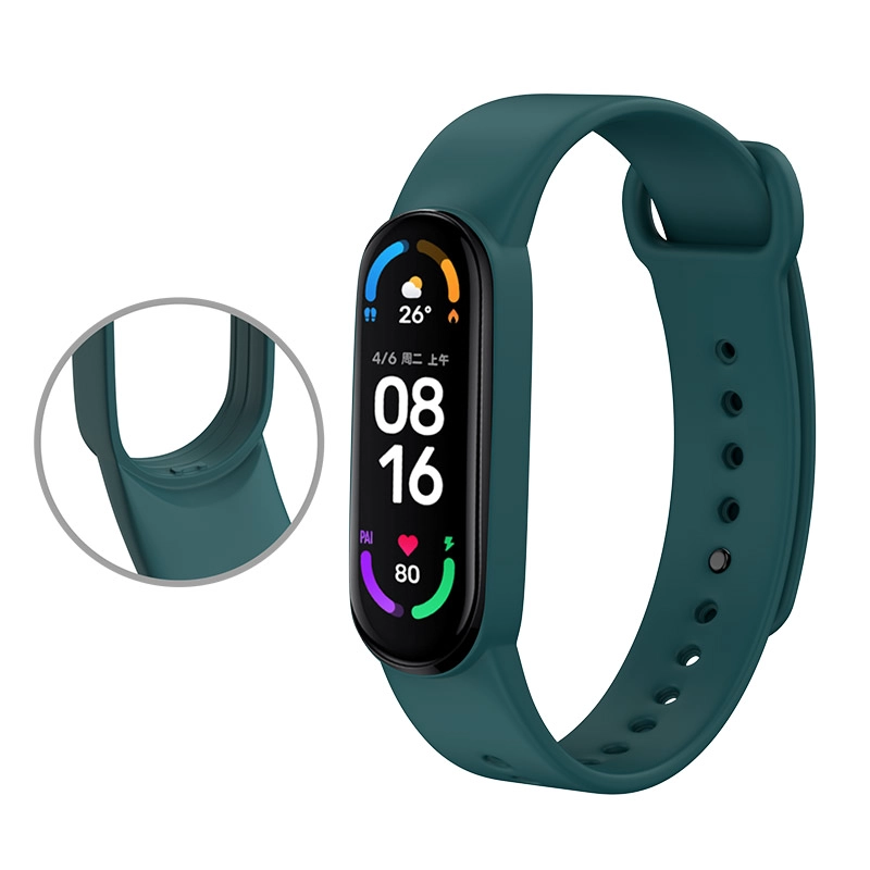 CBXM602-02 Заводские оптовые продукты Trending Products Silicone Coreen Red Brap для Xiaomi Mi Band 6 Miband браслет