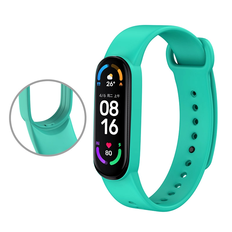 CBXM602-02 Заводские оптовые продукты Trending Products Silicone Coreen Red Brap для Xiaomi Mi Band 6 Miband браслет