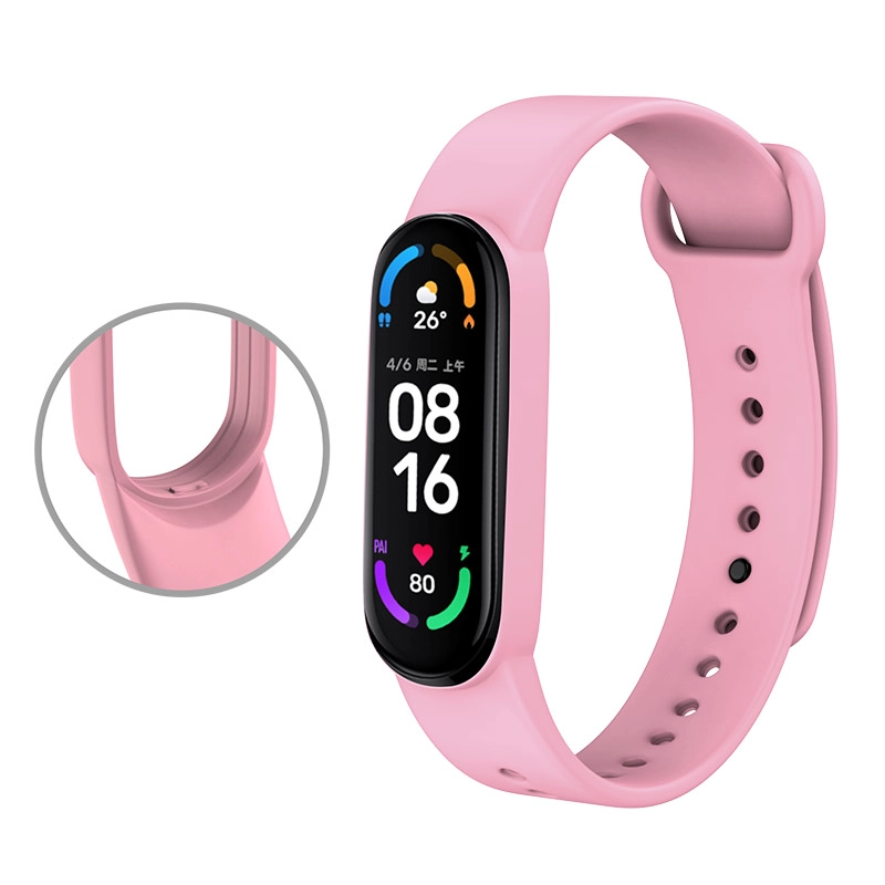 CBXM602-02 Заводские оптовые продукты Trending Products Silicone Coreen Red Brap для Xiaomi Mi Band 6 Miband браслет