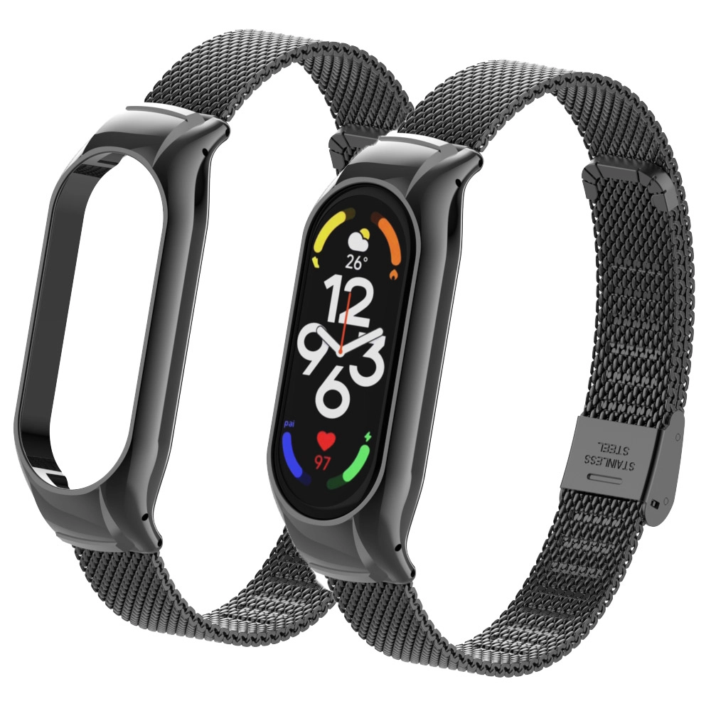 CBXM7-05 Xiaomi Mi 밴드 7 Miband 7 용 금속 스테인레스 스틸 스트랩 시계