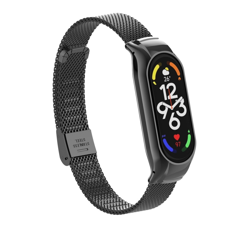 CBXM7-05 Xiaomi Mi 밴드 7 Miband 7 용 금속 스테인레스 스틸 스트랩 시계