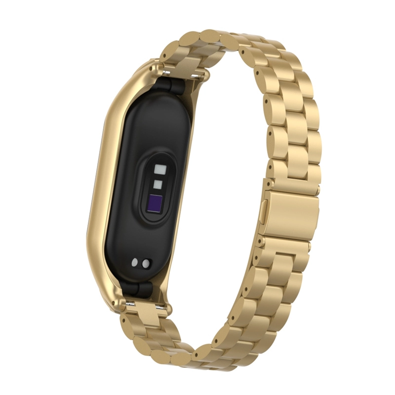 Bransoletka łańcuchowa CBXM7-07 Solidna zegarek ze stali nierdzewnej Pasek dla Smartwatch Xiaomi Mi Band 7