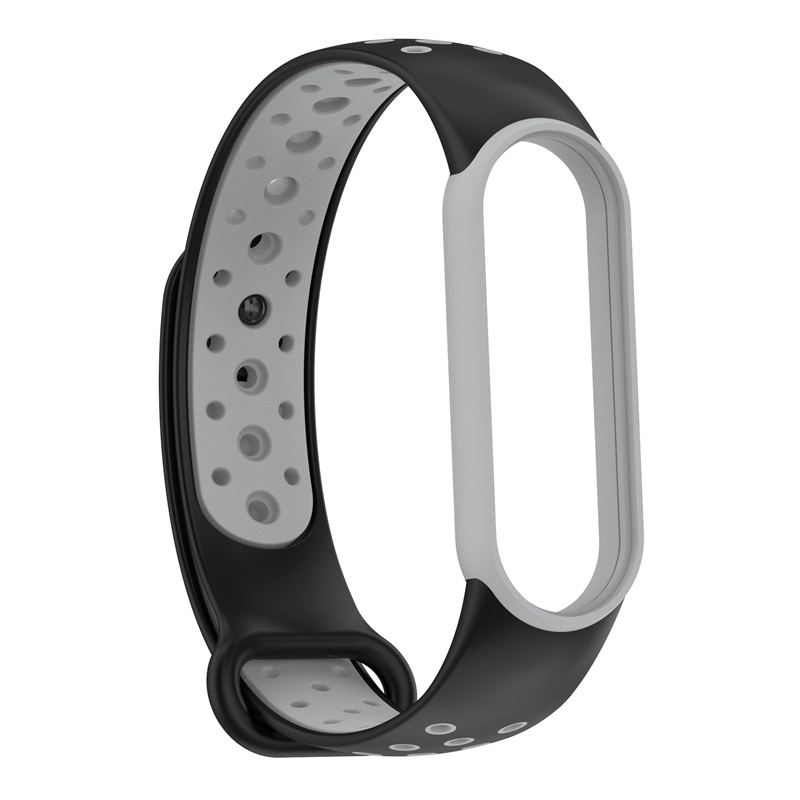 CBXM7-26 Deportes de doble color ajustables Bandas de reloj de silicona de goma para Xiaomi Mi Band 7