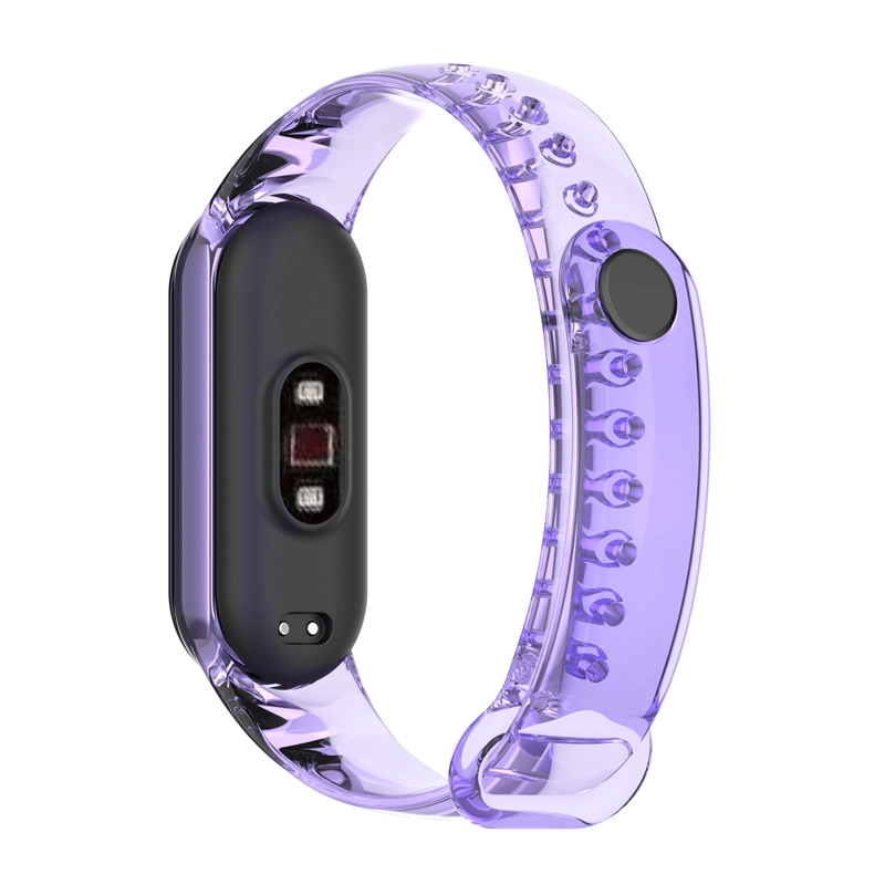 CBXM7-28 DISCOLORACIÓN Correa de reloj TPU transparente para la banda Xiaomi Mi Miband 7