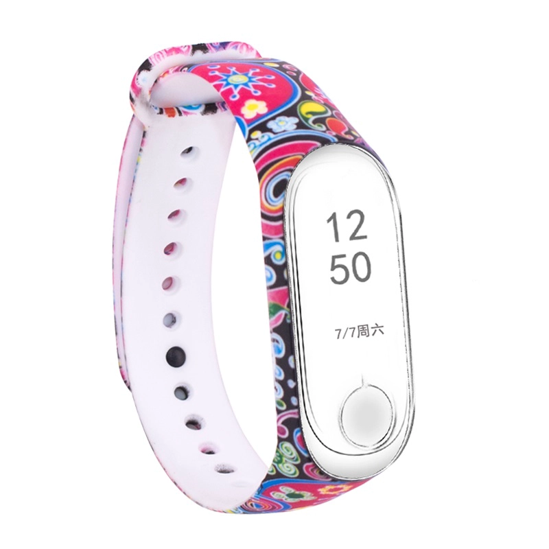 CMXM338 XIaomi Mi Band 3 correa de reloj colorida del silicón del deporte del modelo