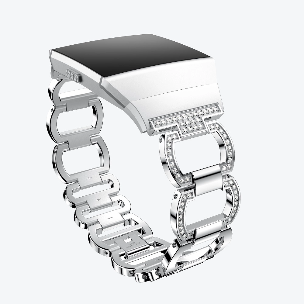 Pulsera de metal de repuesto Chic Design Fitbit Ionic Bling Rhinestone