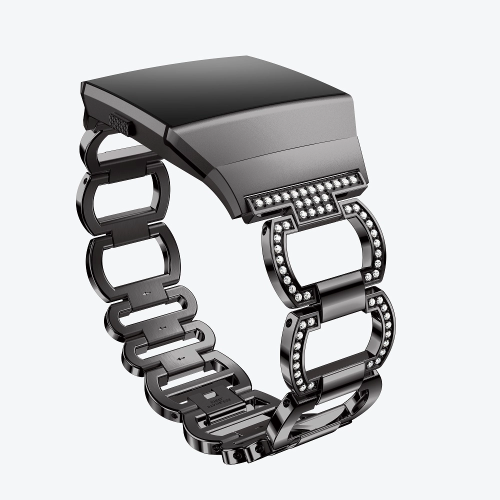Pulsera de metal de repuesto Chic Design Fitbit Ionic Bling Rhinestone