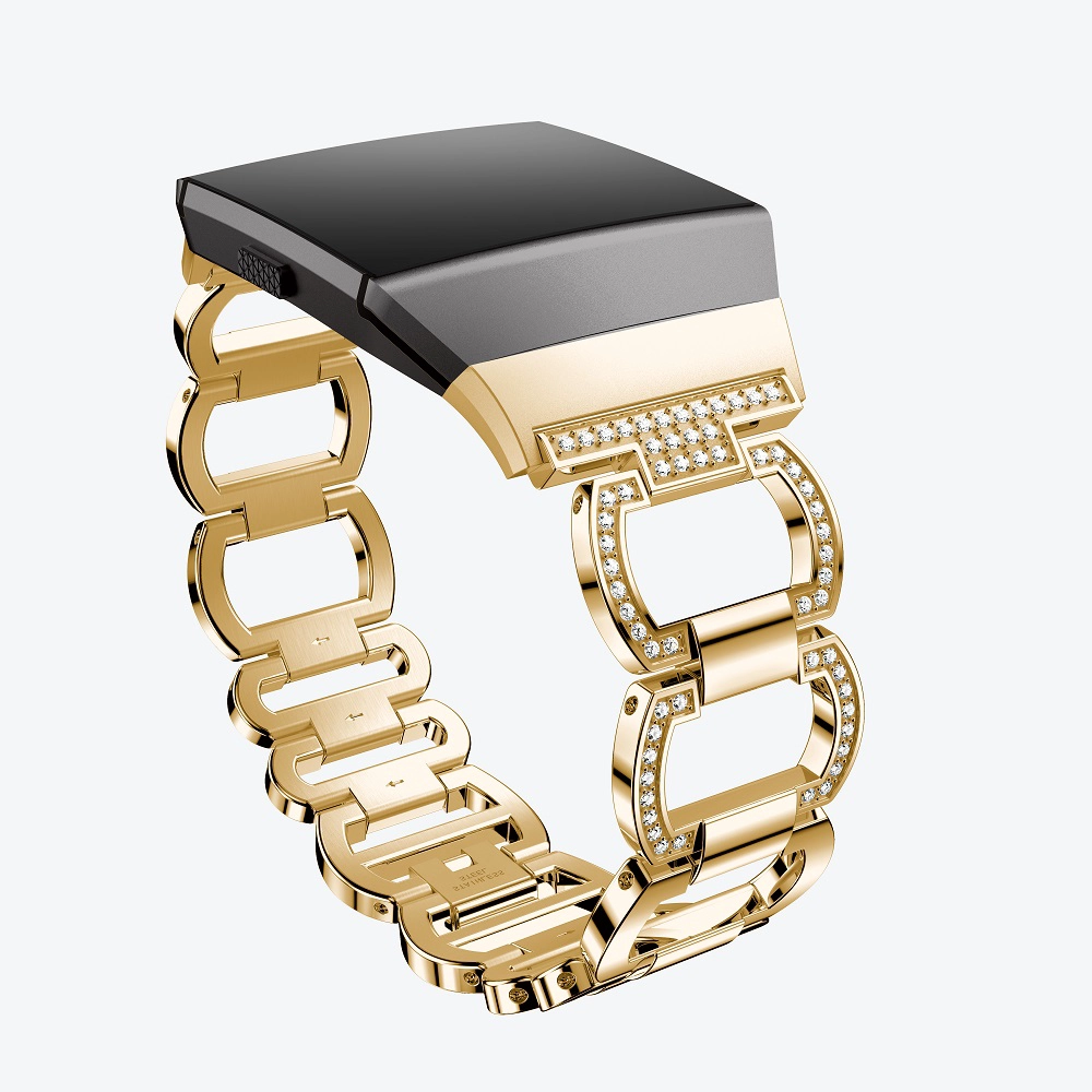 Pulsera de metal de repuesto Chic Design Fitbit Ionic Bling Rhinestone