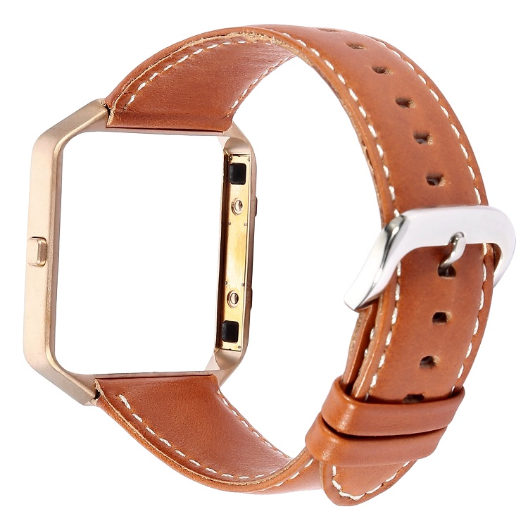 Pulsera de repuesto de cuero clásica con conectores de metal
