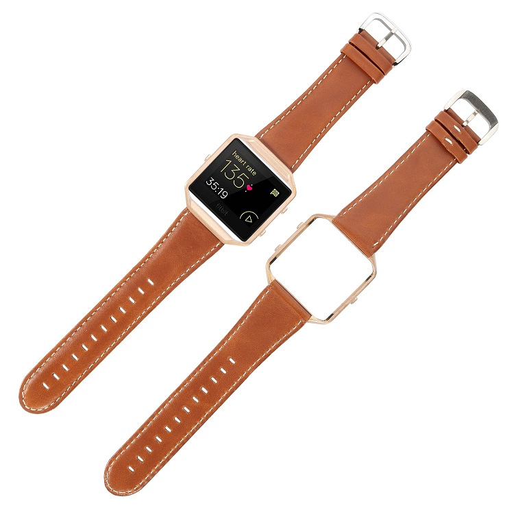 Pulsera de repuesto de cuero clásica con conectores de metal