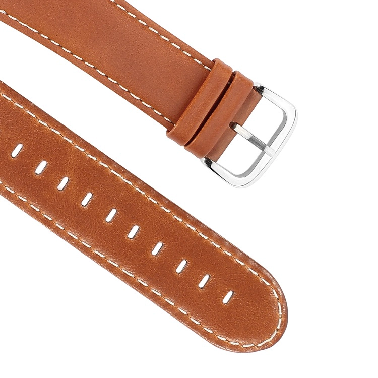 Pulsera de repuesto de cuero clásica con conectores de metal
