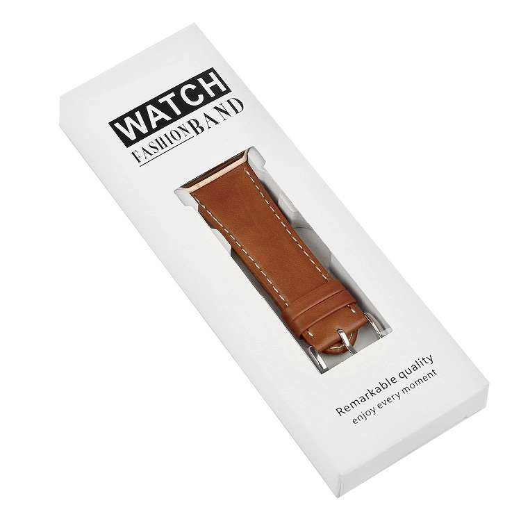 Pulsera de repuesto de cuero clásica con conectores de metal