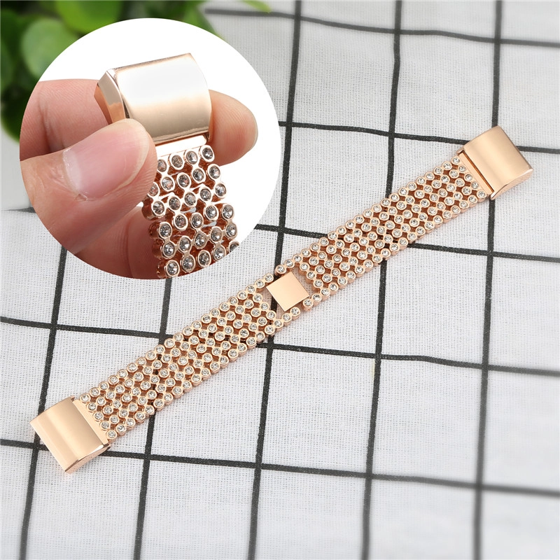 Kristallrhinestone-Diamant-Edelstahl-Uhrenarmband-Armband-Bügel