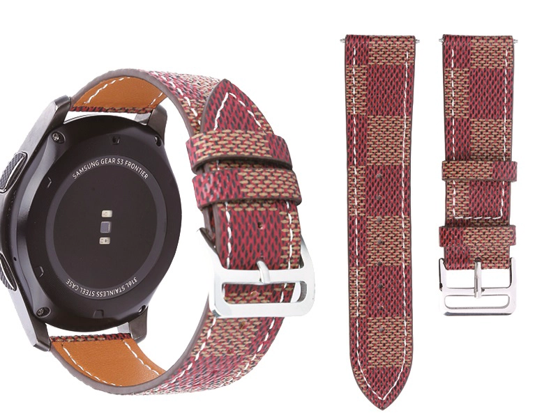 Mode Samsung Gear S3 Grid Muster Leder Band