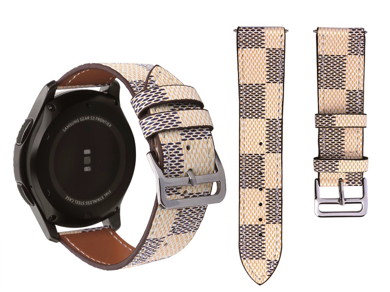 Mode Samsung Gear S3 Grid Muster Leder Band