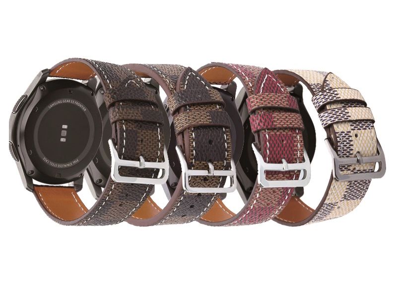 Mode Samsung Gear S3 Grid Muster Leder Band