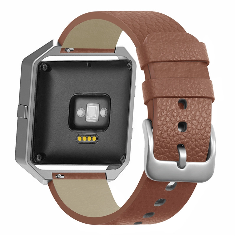 Fitbit Blaze Lederband Armband Ersatzband mit Metallrahmen