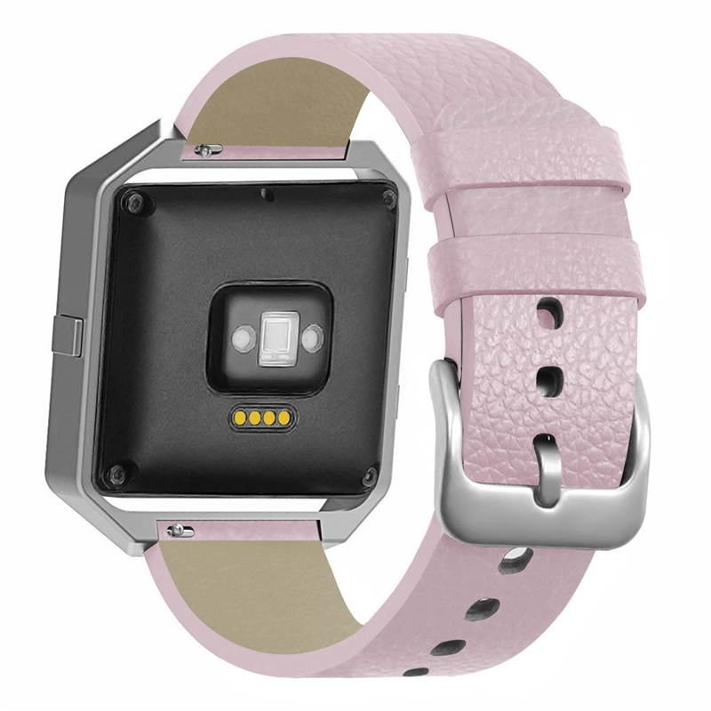 Fitbit Blaze Lederband Armband Ersatzband mit Metallrahmen