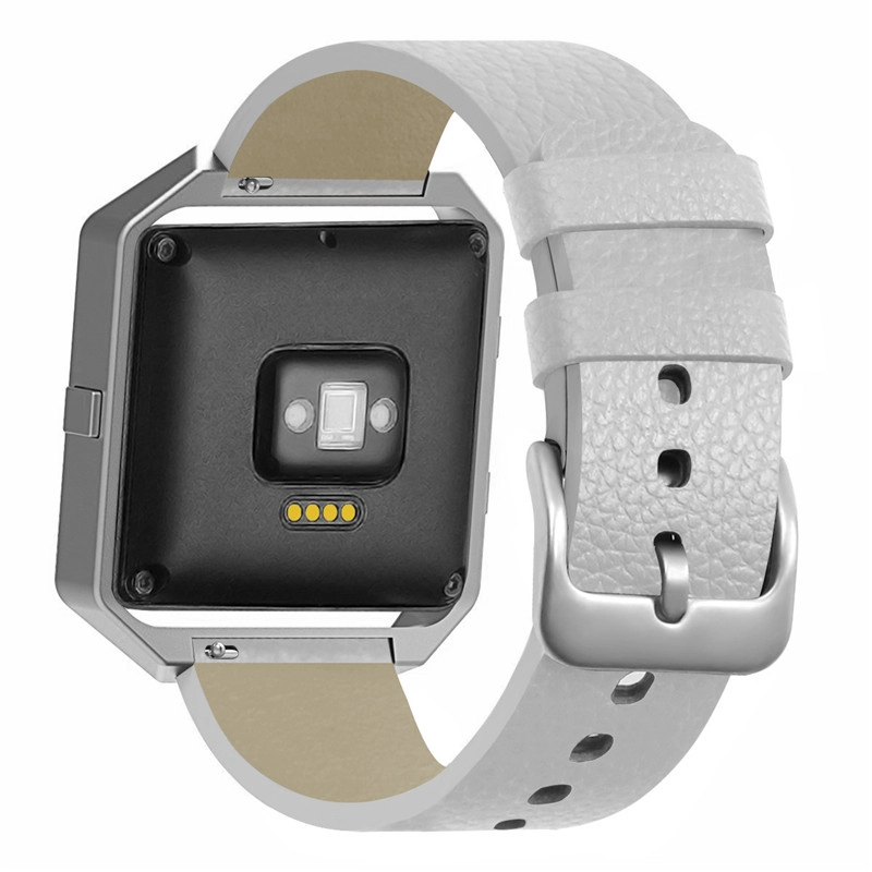 Fitbit Blaze Lederband Armband Ersatzband mit Metallrahmen