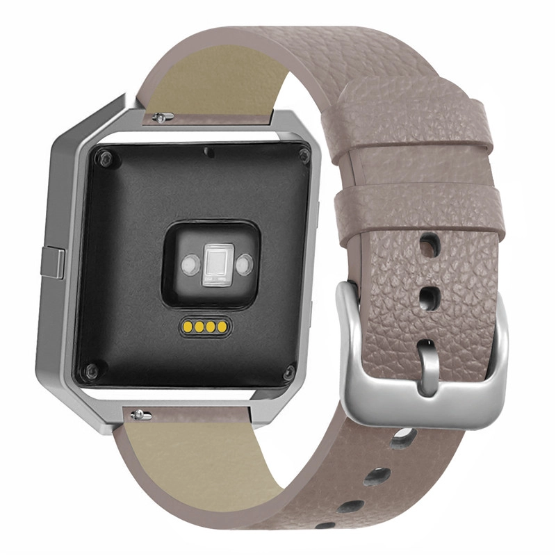Fitbit Blaze Lederband Armband Ersatzband mit Metallrahmen