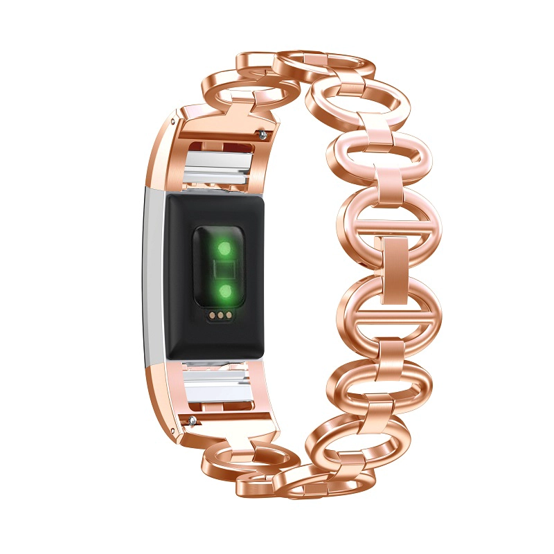 Fitbit carga 2 pulsera de acero inoxidable correa de reloj inteligente