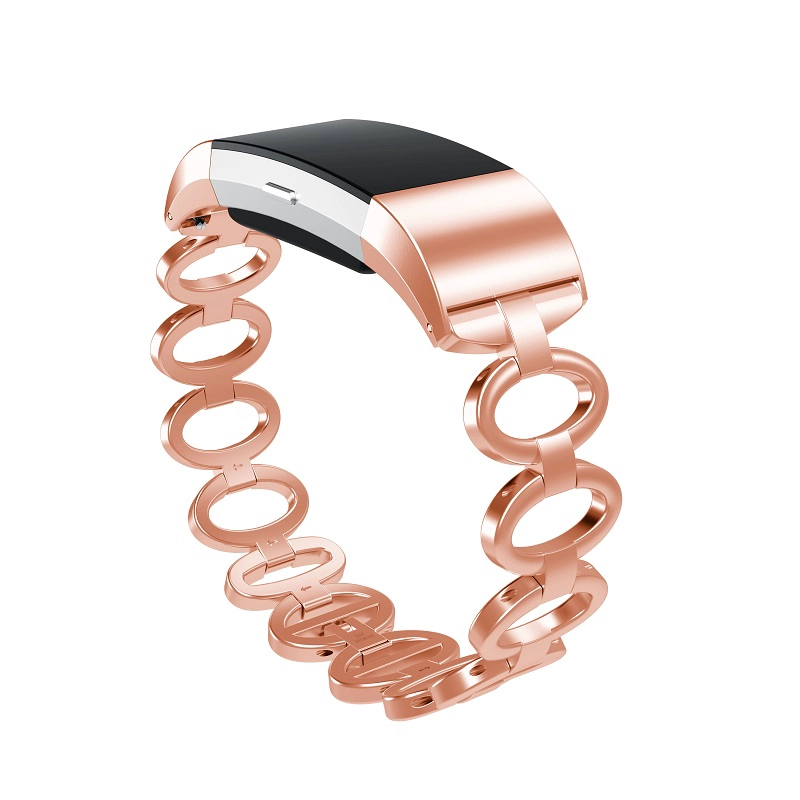 Fitbit carga 2 pulsera de acero inoxidable correa de reloj inteligente