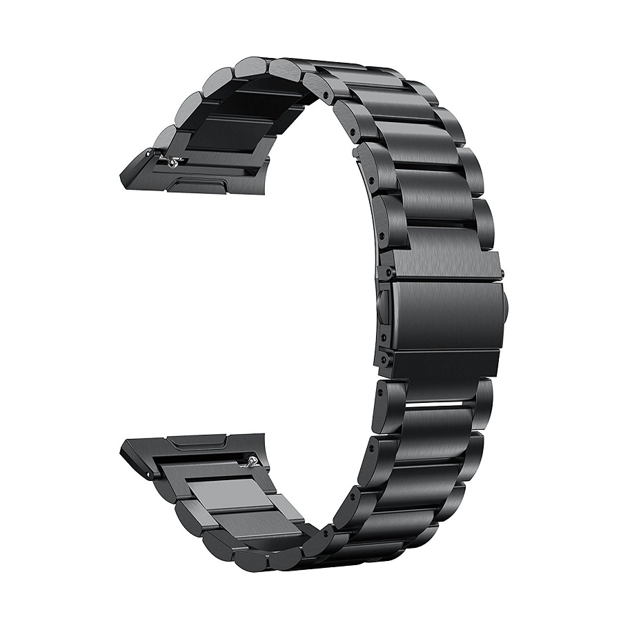 Fitbit Ionic roestvrij stalen metalen schakel polsband vervangende riem met vouwsluiting