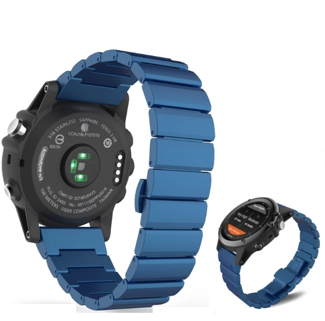 Garmin Fenix fácil ajuste 26 mm ancho de acero inoxidable ver bandas