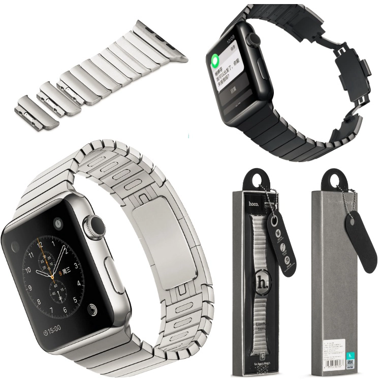 China Hoco Original Lock Link Bracelet Apple Watch Stainless Steel horloge Band fabrikant