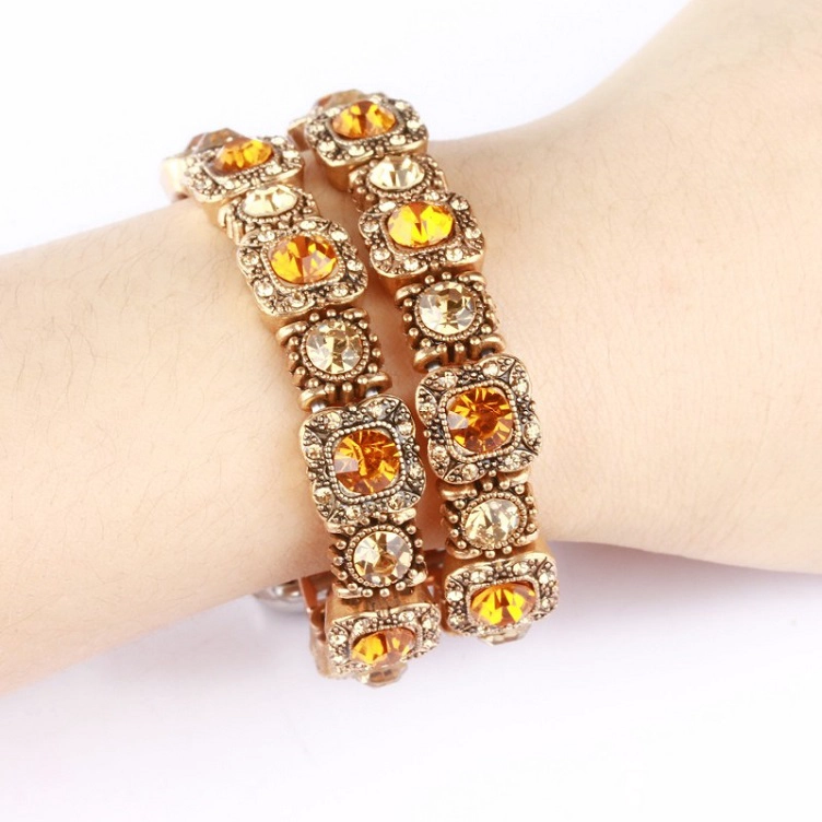 Handgemachte Kristallsteine Gummiband Uhrenarmband