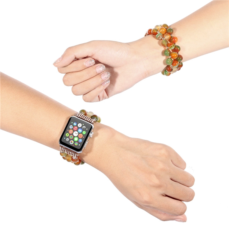 Pulsera de repuesto de pulsera de ágata natural elástica estiramiento hecho a mano