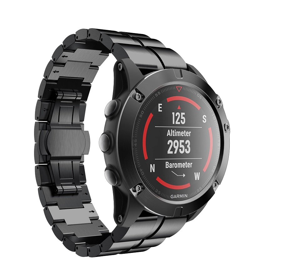 Bandas de reloj de acero inoxidable de fácil ajuste de lujo de 26 mm de ancho